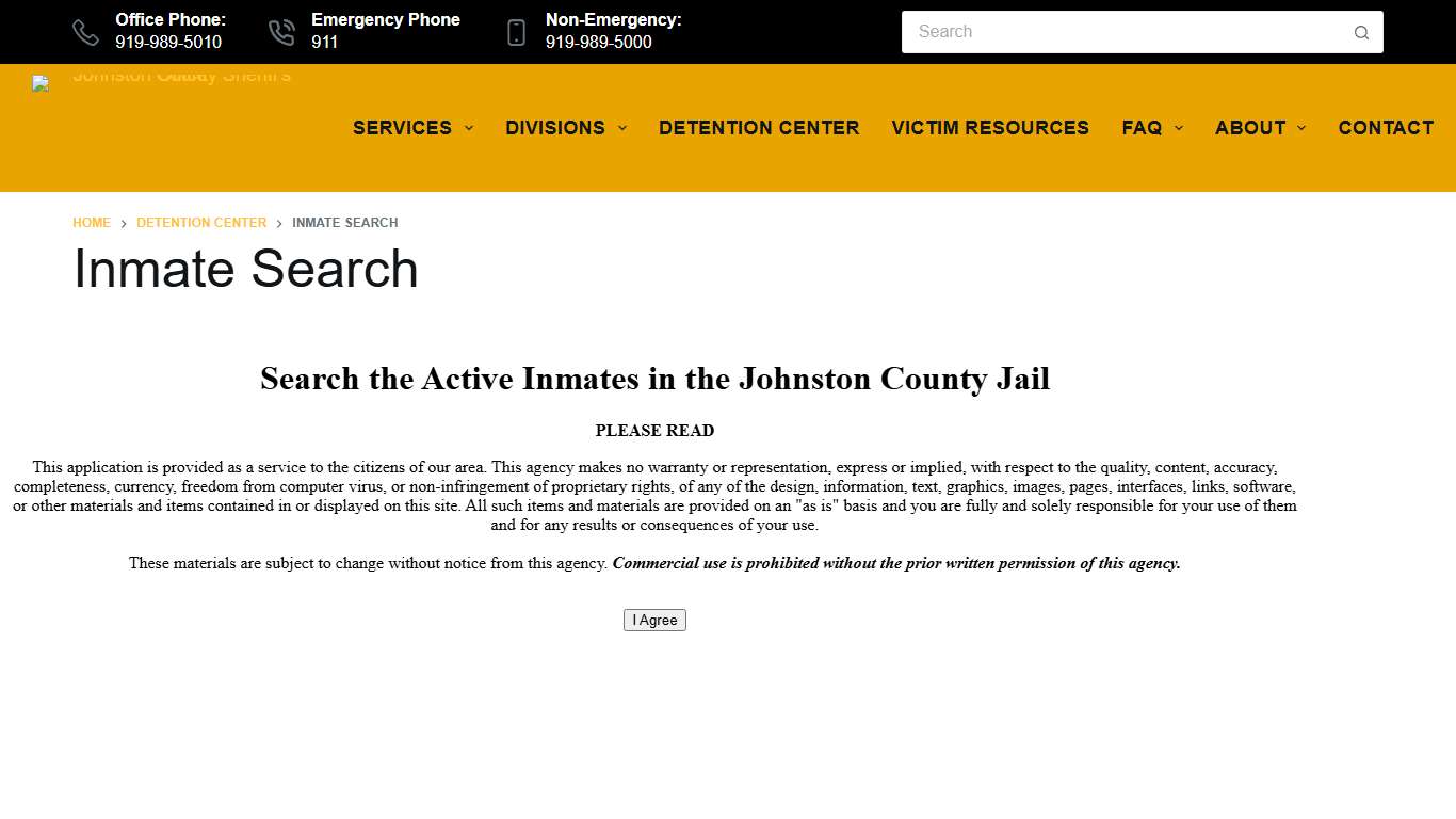 Inmate Search - Johnston County Sheriff's Office
